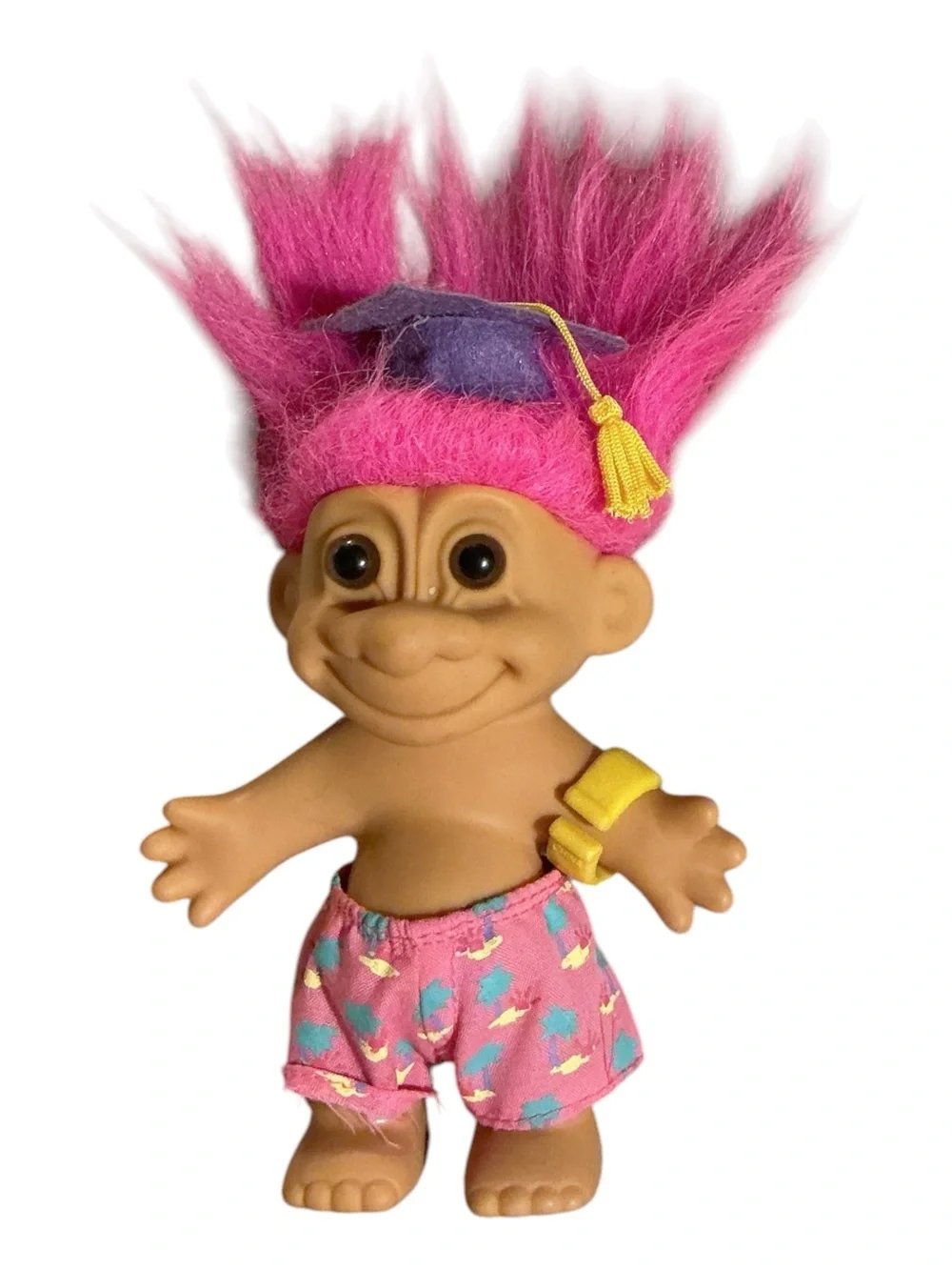 Trolls Brand Pink-Haired Troll with Purple Graduation Cap